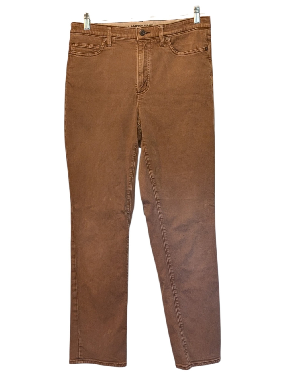 Lands' End Women's Straight-Leg Jeans in Brown